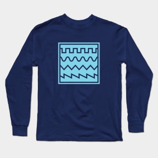 Synthesizer Waveforms Blue Long Sleeve T-Shirt